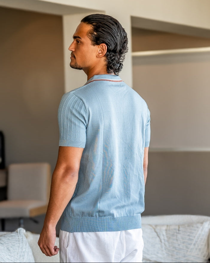 Polo Uomo in Maglia Viscosa Slim Fit Quotidiana