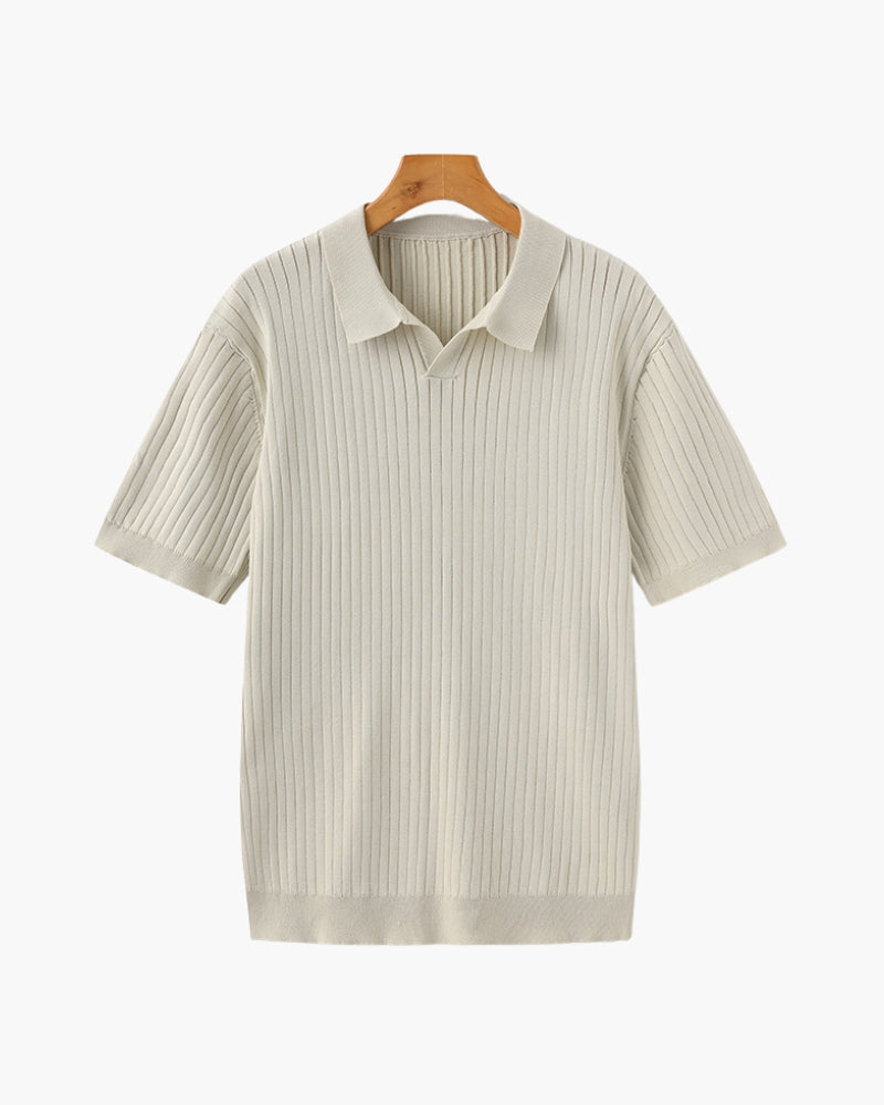 Polo Uomo in Maglia Coste Classica Vestibilità Regular