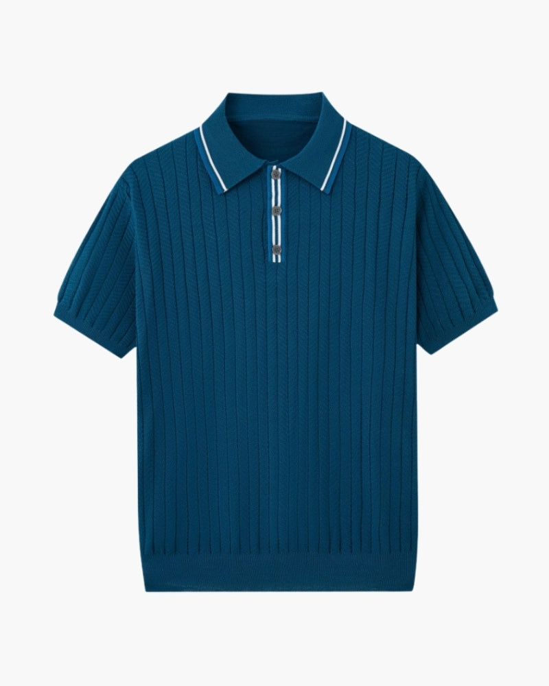 Polo Uomo in Maglia Viscosa Slim Fit Quotidiana