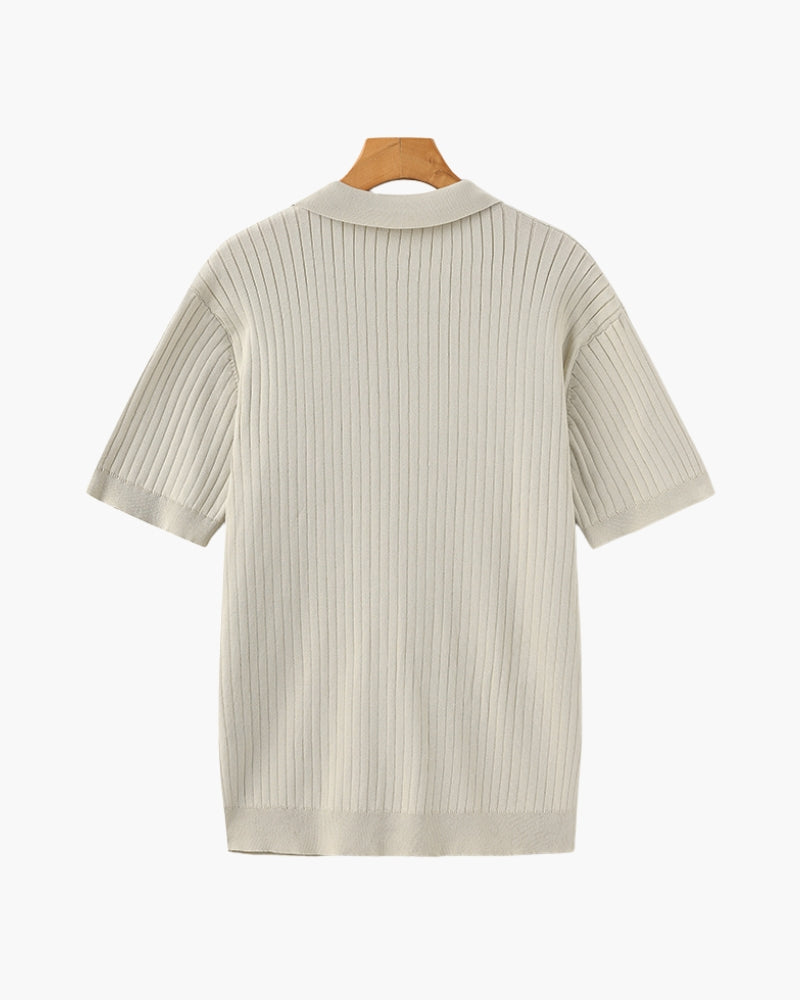 Polo Uomo in Maglia Coste Classica Vestibilità Regular