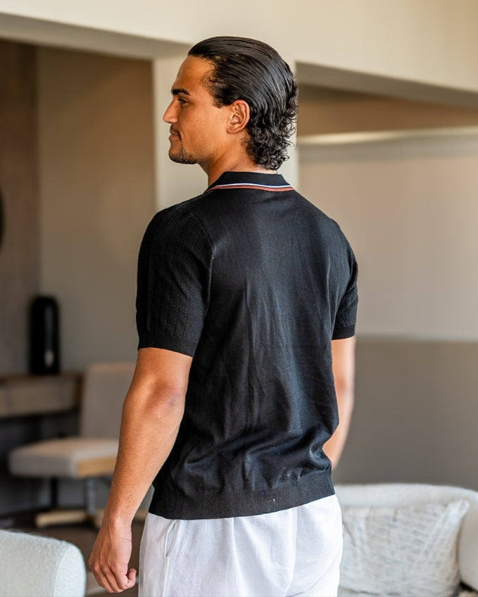 Polo Uomo in Maglia Viscosa Slim Fit Quotidiana