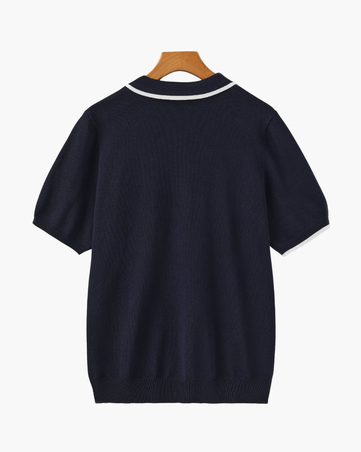 Polo Uomo in Maglia Elegante Vestibilità Classica