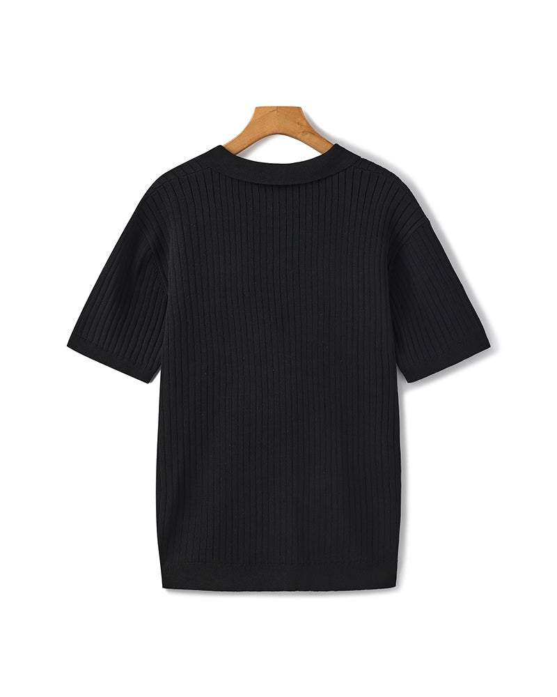 Polo Uomo in Maglia Coste Classica Vestibilità Regular