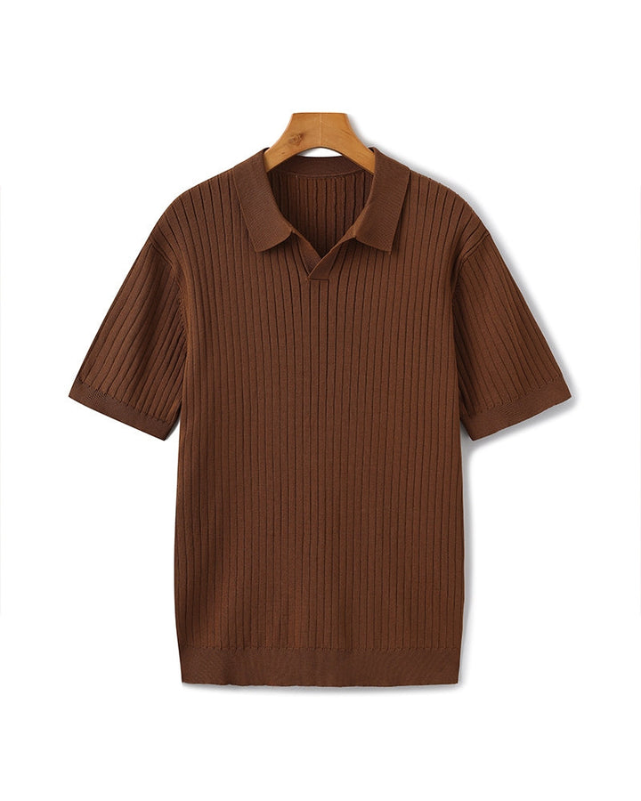 Polo Uomo in Maglia Coste Classica Vestibilità Regular