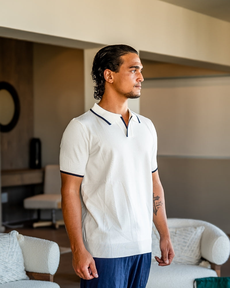 Polo Uomo in Maglia Elegante Vestibilità Classica