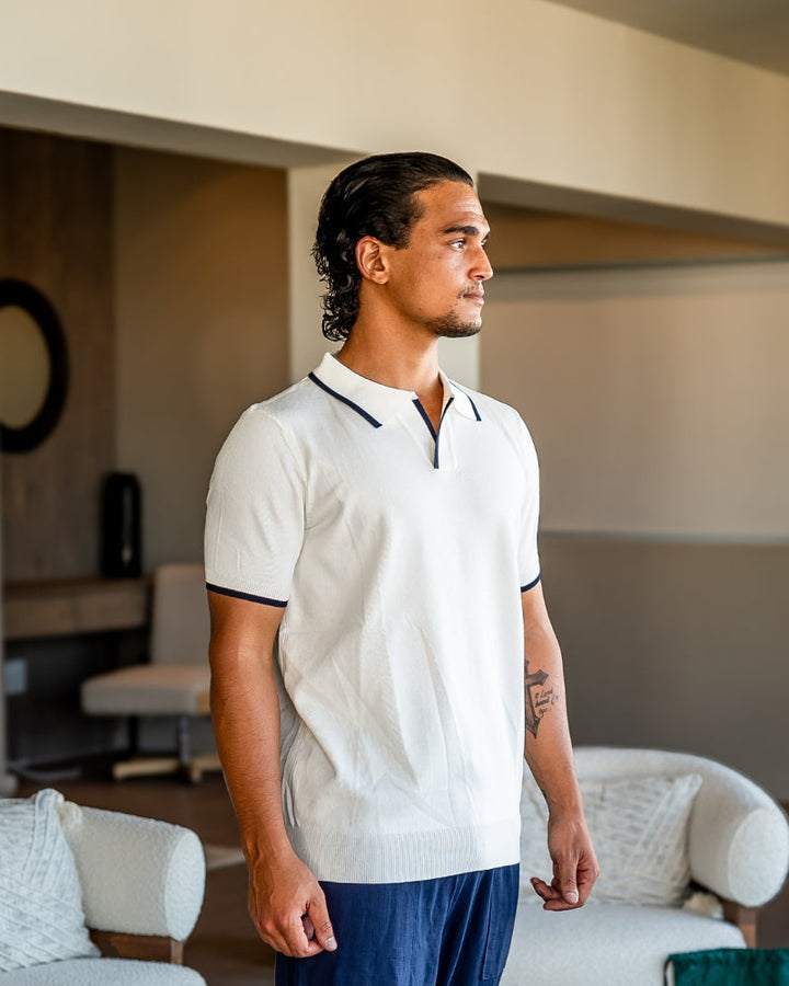 Polo Uomo in Maglia Elegante Vestibilità Classica