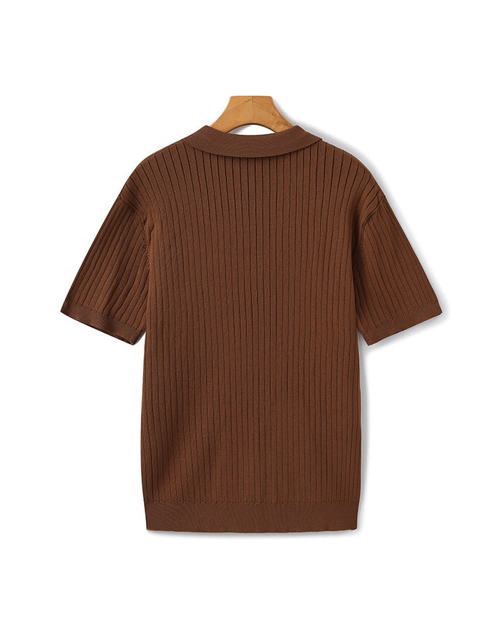 Polo Uomo in Maglia Coste Classica Vestibilità Regular