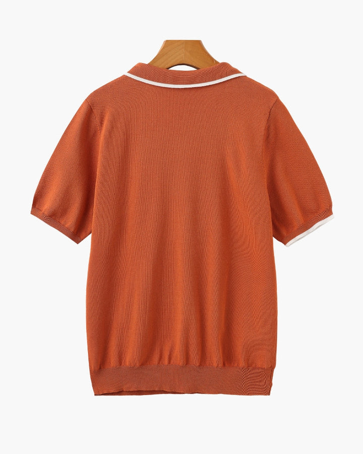 Polo Uomo in Maglia Elegante Vestibilità Classica