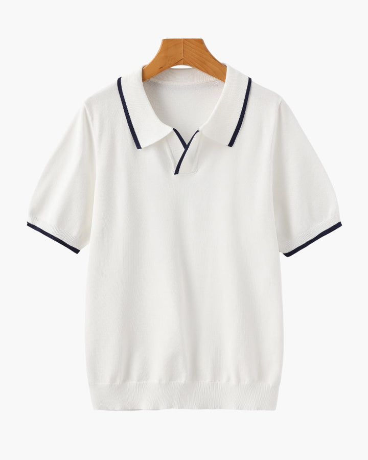 Polo Uomo in Maglia Elegante Vestibilità Classica