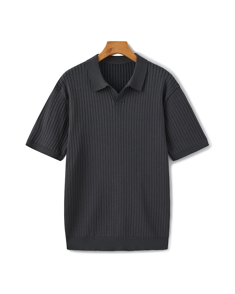 Polo Uomo in Maglia Coste Classica Vestibilità Regular