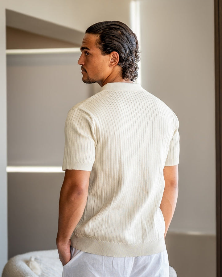 Polo Uomo in Maglia Coste Classica Vestibilità Regular