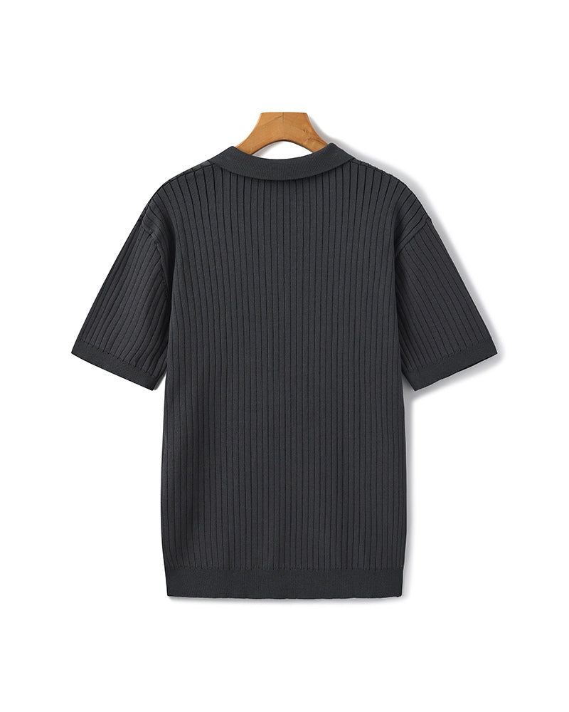 Polo Uomo in Maglia Coste Classica Vestibilità Regular