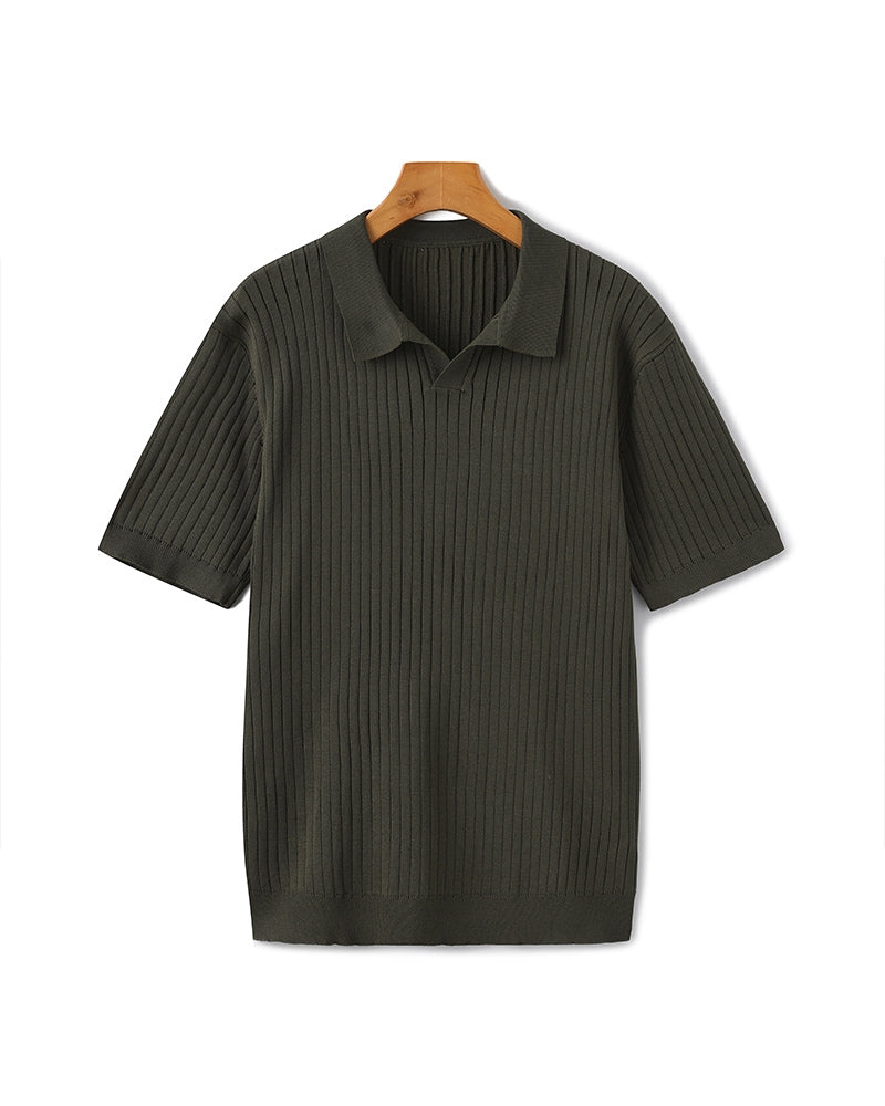 Polo Uomo in Maglia Coste Classica Vestibilità Regular