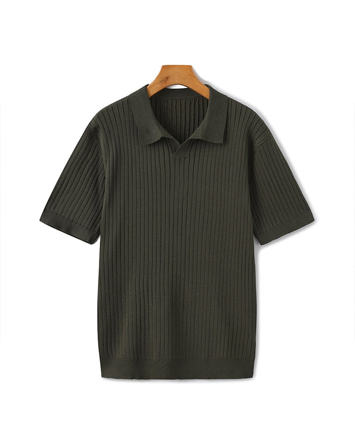 Polo Uomo in Maglia Coste Classica Vestibilità Regular