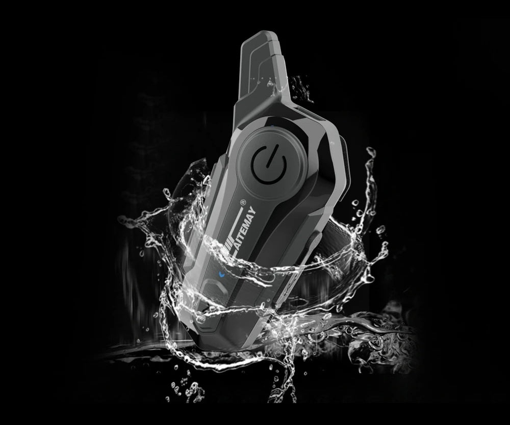 Interfono Bluetooth per casco da moto - Interfono wireless da 1000 M, chiamate in vivavoce, audio cristallino per 2 motociclisti in viaggio e avventura 1