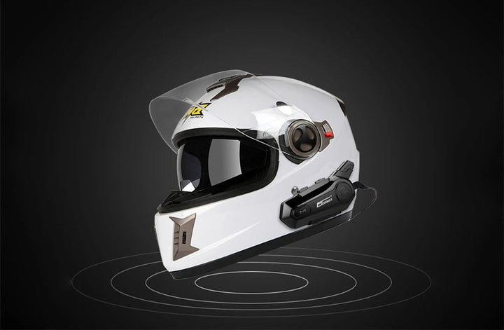 Interfono Bluetooth per casco da moto - Interfono wireless da 1000 M, chiamate in vivavoce, audio cristallino per 2 motociclisti in viaggio e avventura 2