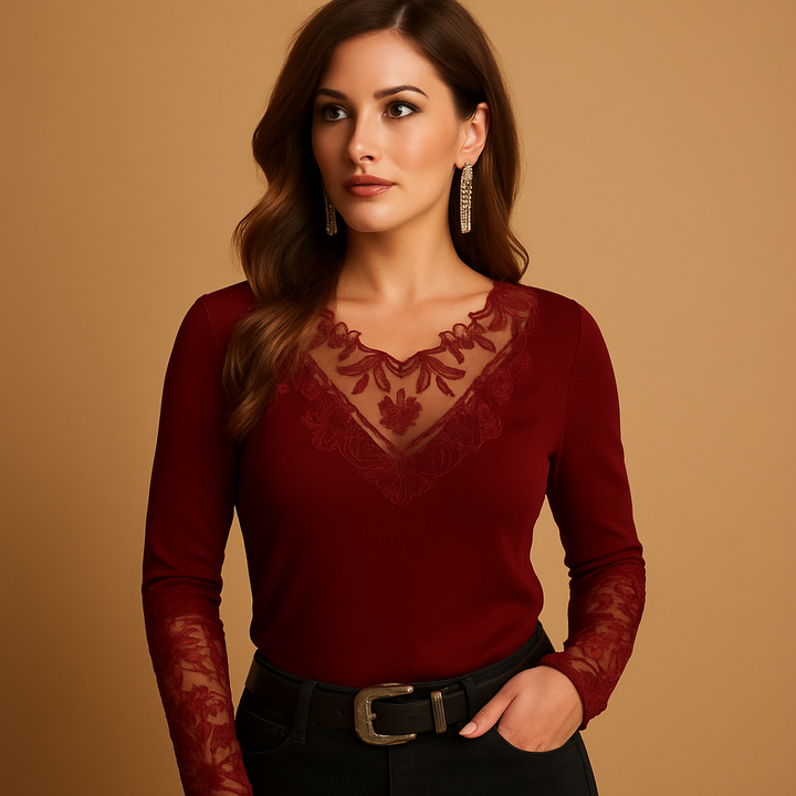 Iris | Blusa in pizzo dalla vestibilità femminile per donna 2
