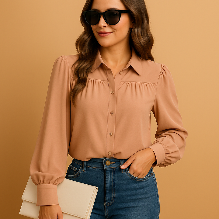 Isabelle | Elegante camicetta con maniche a lanterna da donna 5