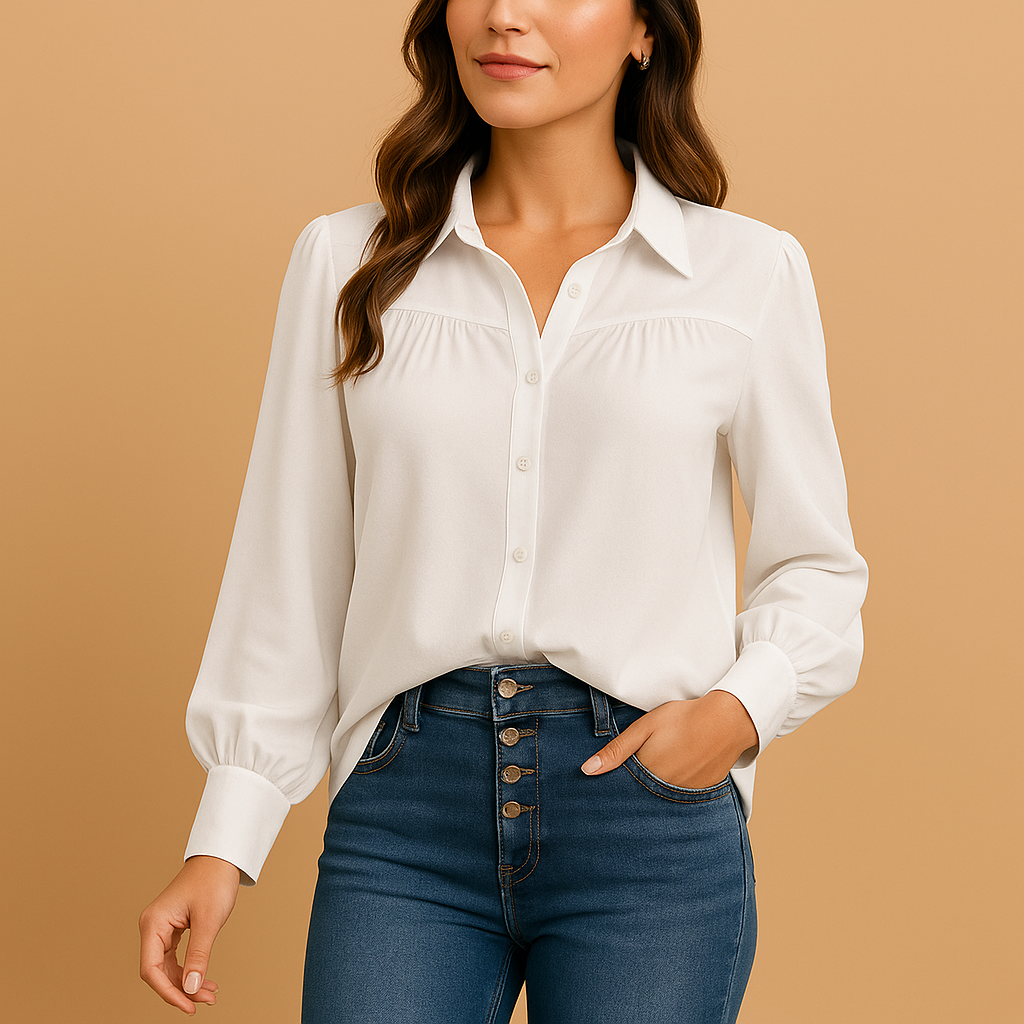 Isabelle | Elegante camicetta con maniche a lanterna da donna 6