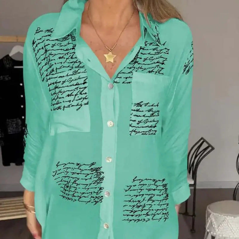 Blusa Donna Autunnale Scollo Classico Vestibilità Lunga - Vesarelli