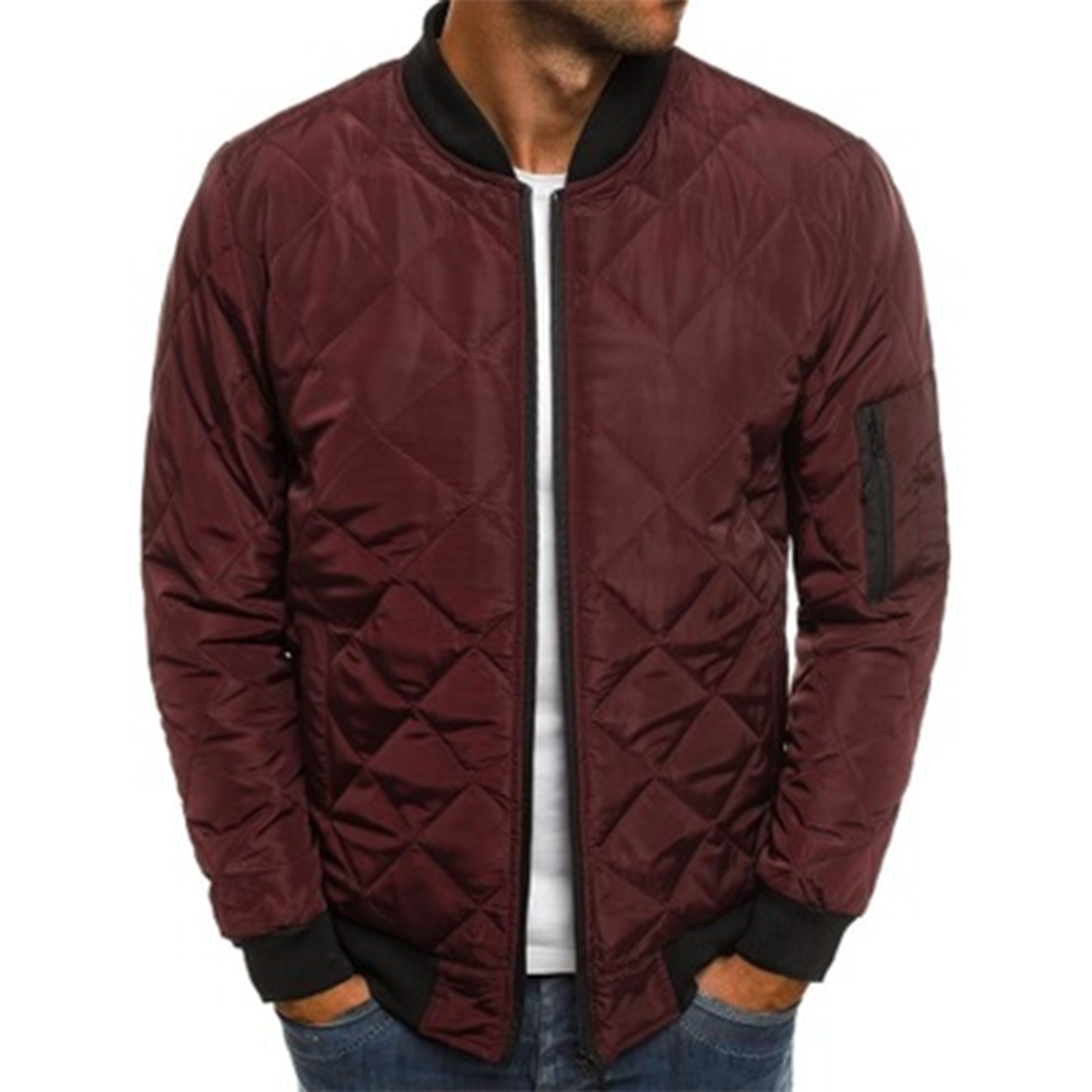 James | Giacca Bomber da Uomo Trapuntata Diamond Zip Frontale 1