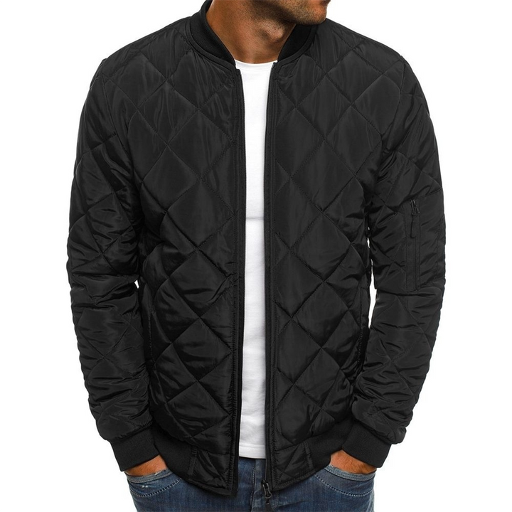 James | Giacca Bomber da Uomo Trapuntata Diamond Zip Frontale 2