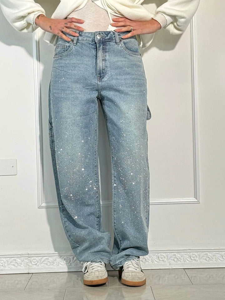Jeans Baggy Donna | Effetto Paint Urban &amp; Vestibilità Comoda