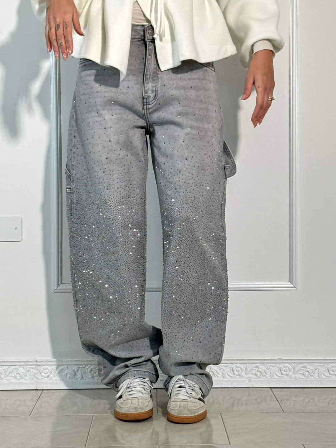 Jeans Baggy Donna | Effetto Paint Urban &amp; Vestibilità Comoda