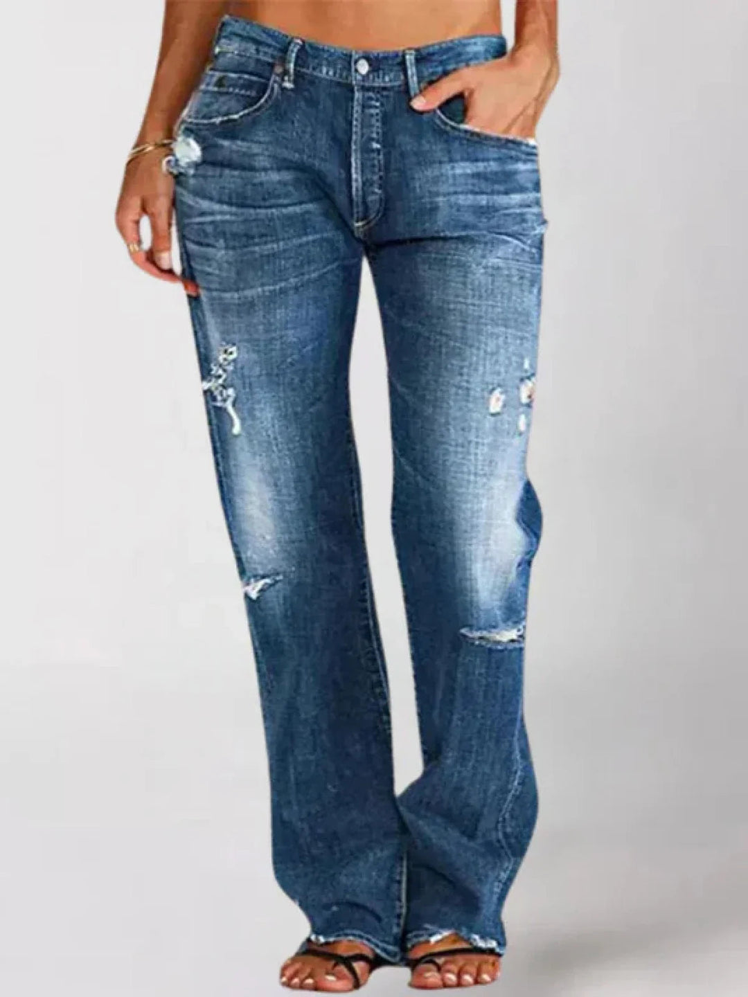 Jeans Donna Vita Bassa Cotone Taglio Slim Elegante - Vesarelli