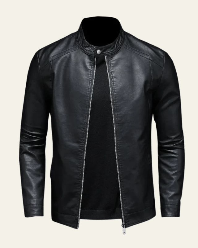 Giacca Uomo in Pelle Casual Regular Fit - Vesarelli