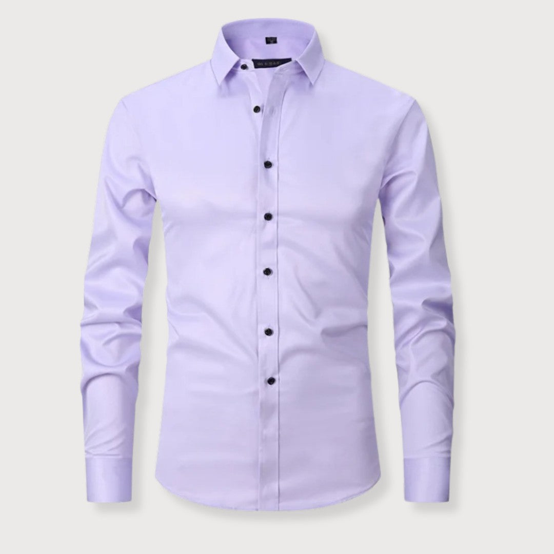 Camicia Uomo Taglio Ampio Tessuto Morbido Comfort