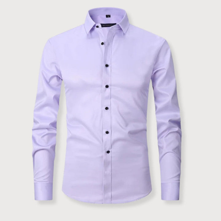 Camicia Uomo Taglio Ampio Tessuto Morbido Comfort