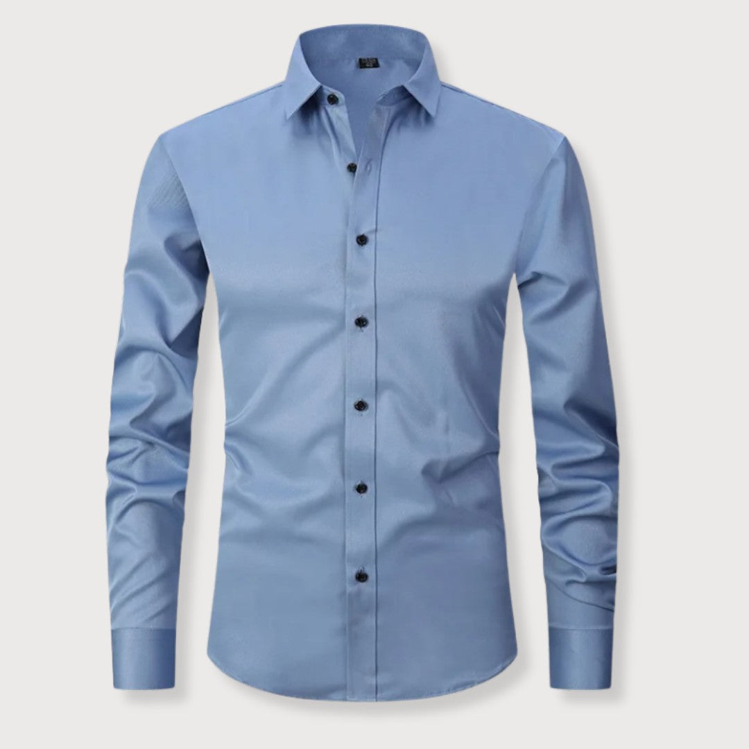 Camicia Uomo Taglio Ampio Tessuto Morbido Comfort