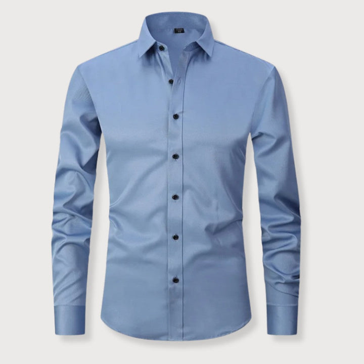 Camicia Uomo Taglio Ampio Tessuto Morbido Comfort