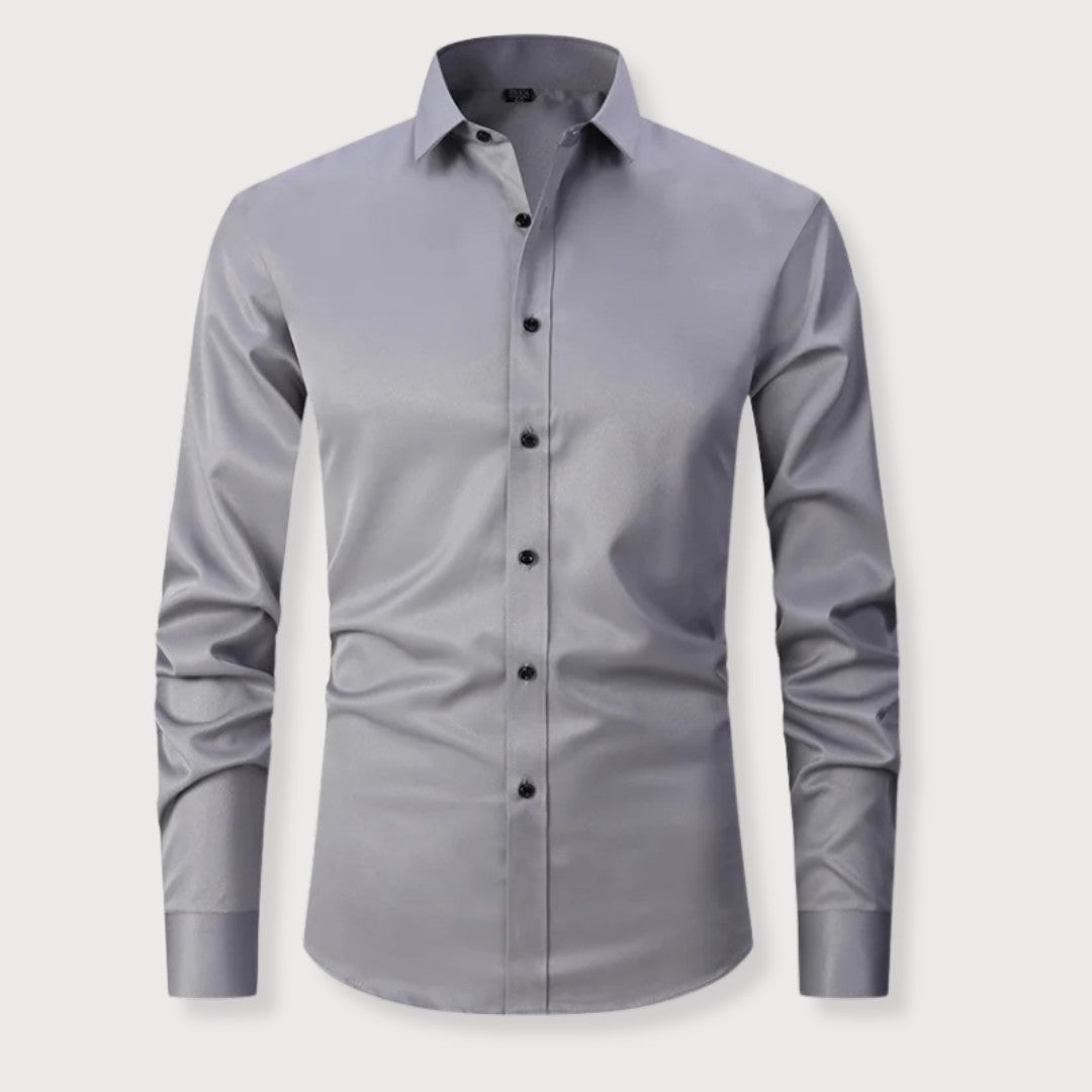 Camicia Uomo Taglio Ampio Tessuto Morbido Comfort