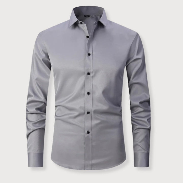 Camicia Uomo Taglio Ampio Tessuto Morbido Comfort