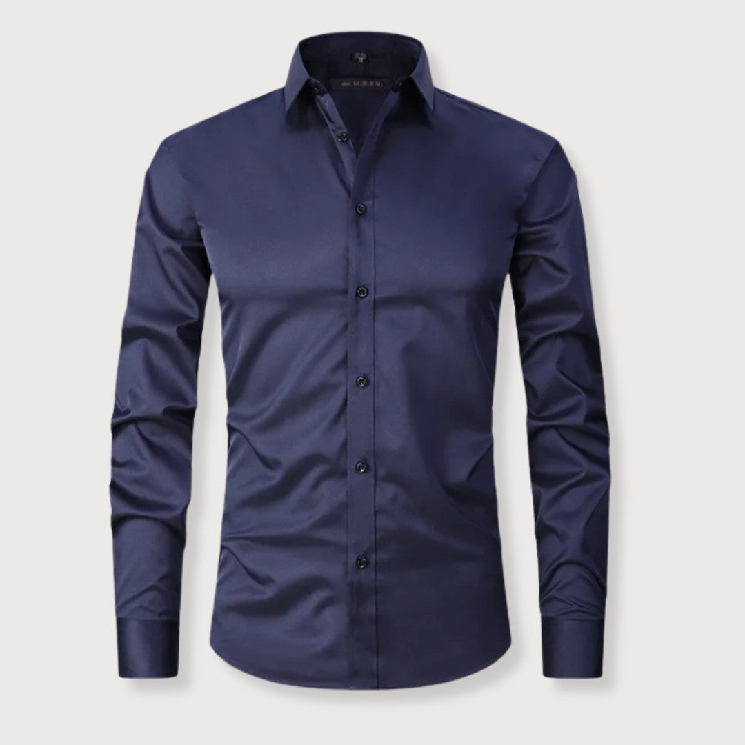Camicia Uomo Taglio Ampio Tessuto Morbido Comfort