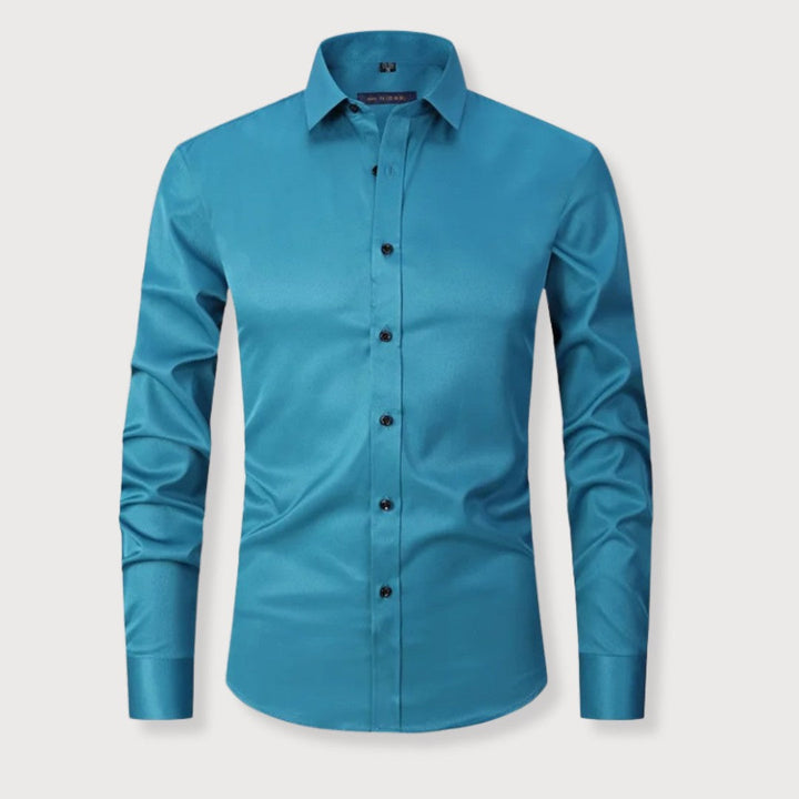 Camicia Uomo Taglio Ampio Tessuto Morbido Comfort