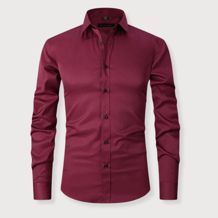 Camicia Uomo Taglio Ampio Tessuto Morbido Comfort