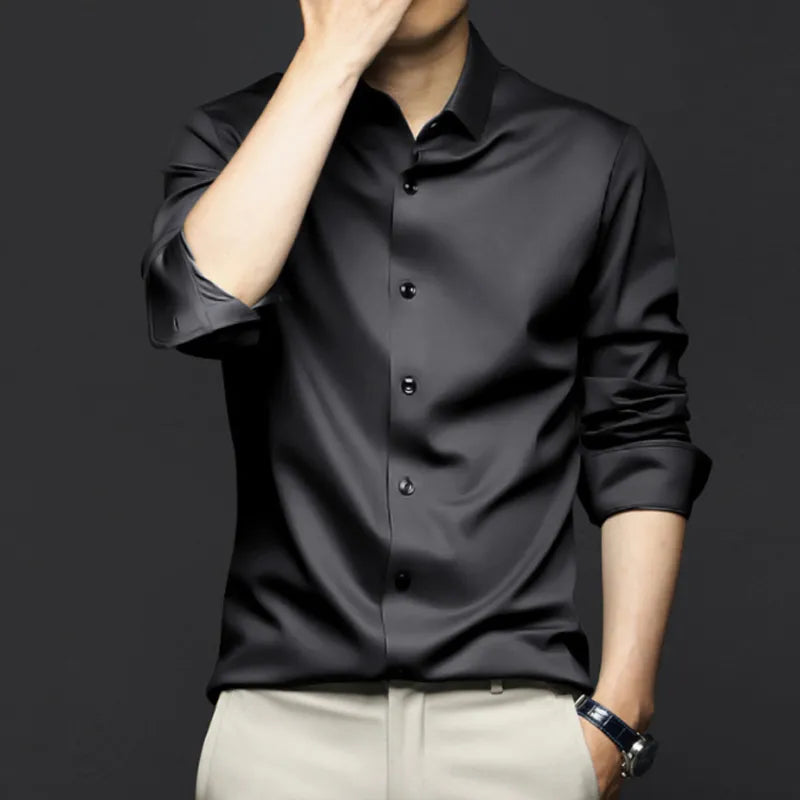 Camicia Uomo Classica Maniche Lunghe Elegante - Vesarelli