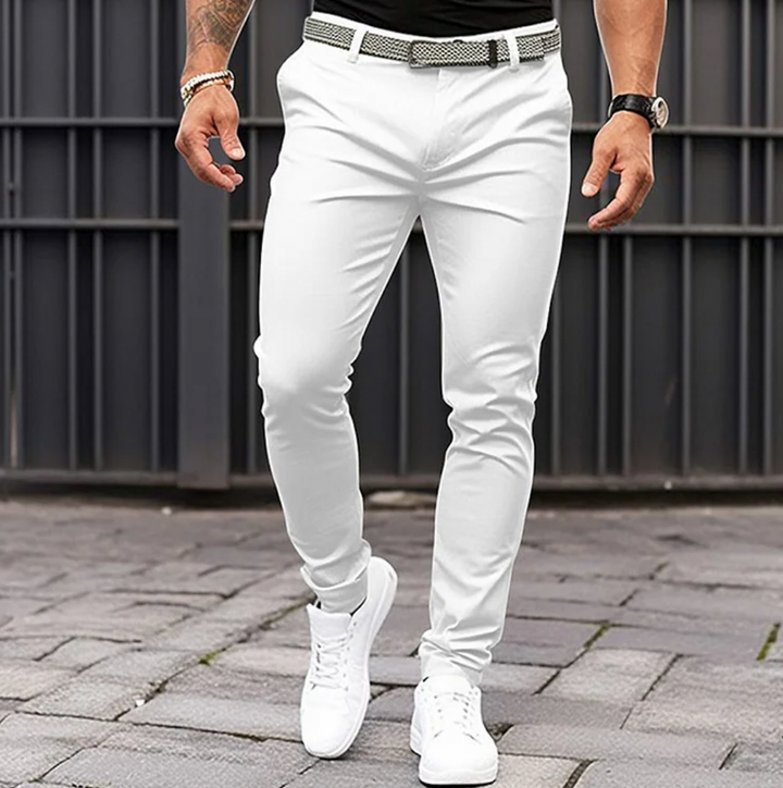 Pantaloni Uomo Sartoriali Leggeri Vestibilità Classica