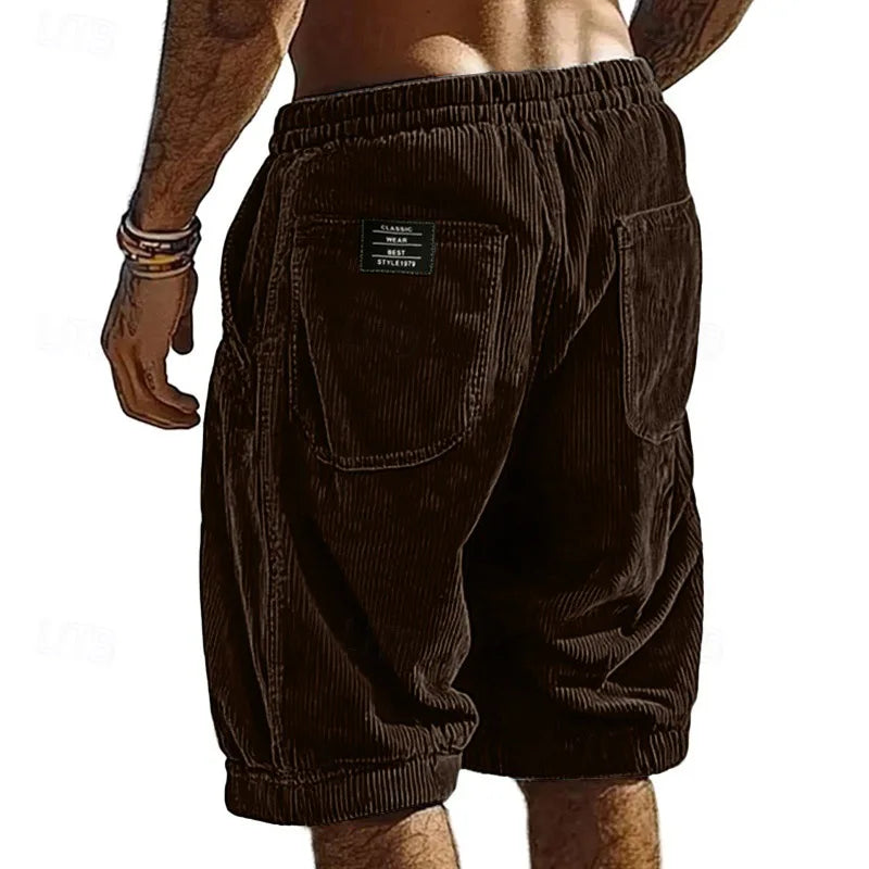 Pantaloncini Uomo Velluto a Coste Morbido Stile Vintage - Vesarelli