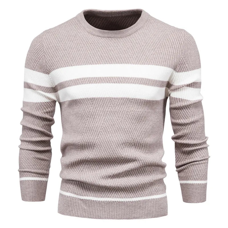 Maglione Uomo Lavorato a Maglia Vestibilità Classica