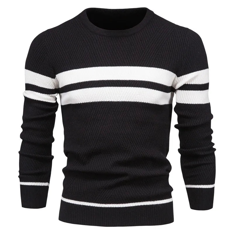 Maglione Uomo Lavorato a Maglia Vestibilità Classica