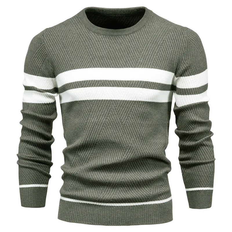 Maglione Uomo Lavorato a Maglia Vestibilità Classica
