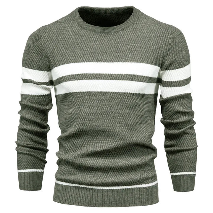 Maglione Uomo Lavorato a Maglia Vestibilità Classica