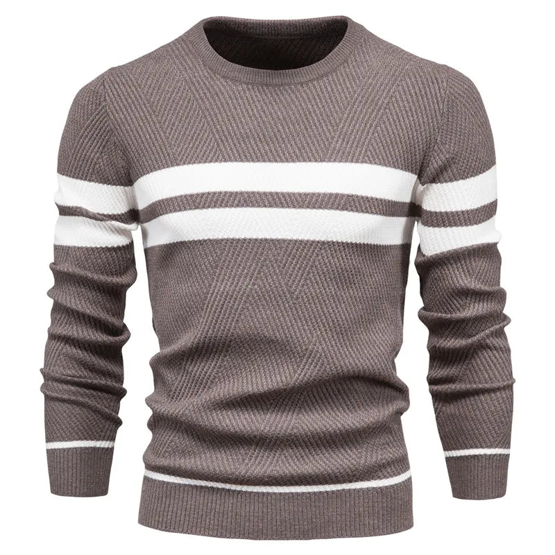 Maglione Uomo Lavorato a Maglia Vestibilità Classica