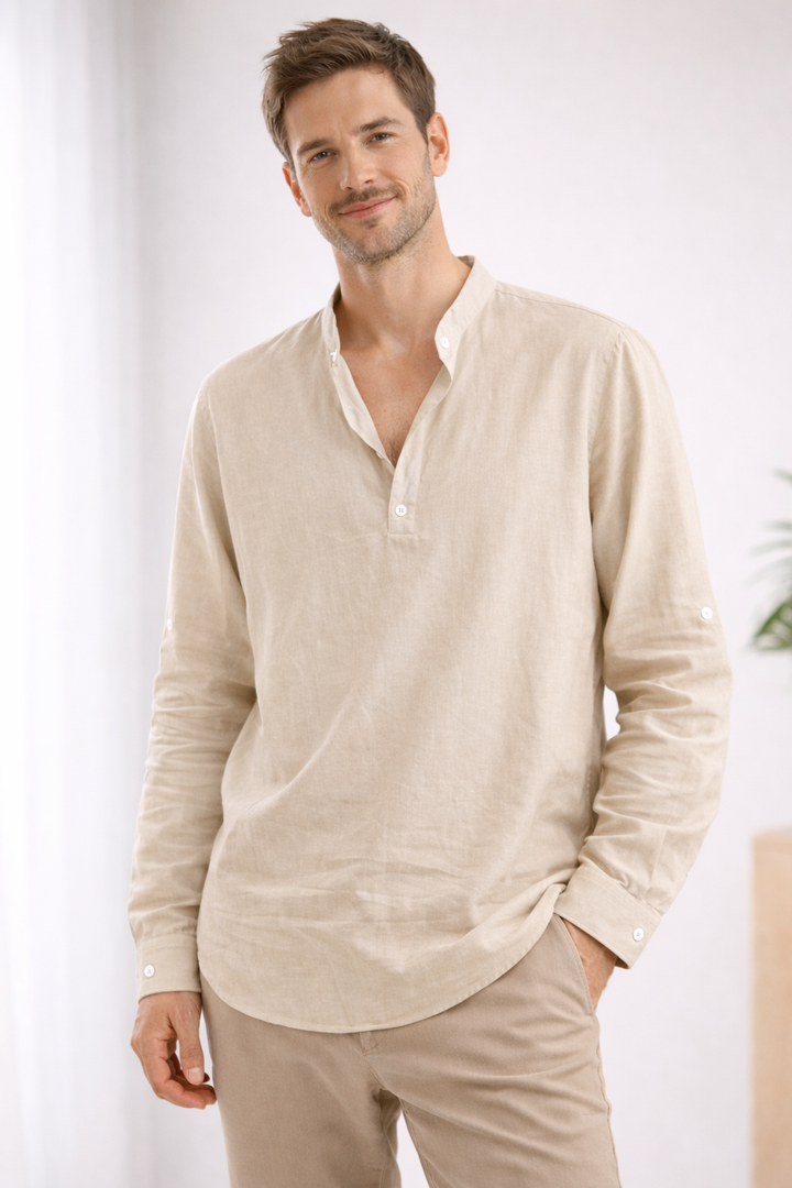 Camicia Uomo Classica Cotone Maniche Lunghe - Vesarelli