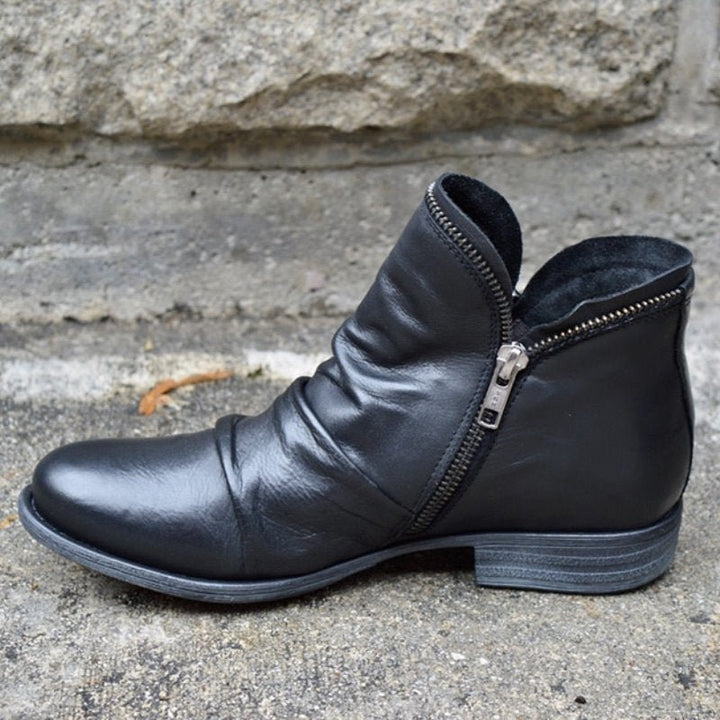 Kamila | Stivali corti vintage autunnali da donna | Cerniera 2