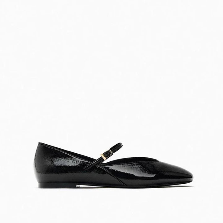 Kara | Ballerine Nere Verniciate Comode